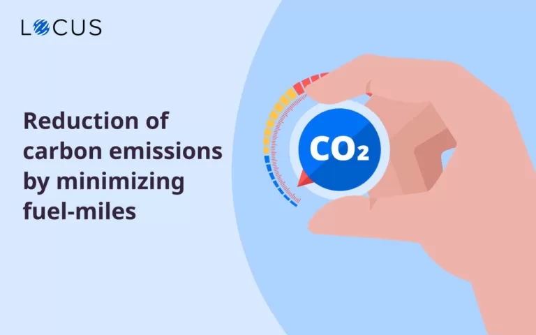 Reduction of carbon emissions by minimizing fuel-miles